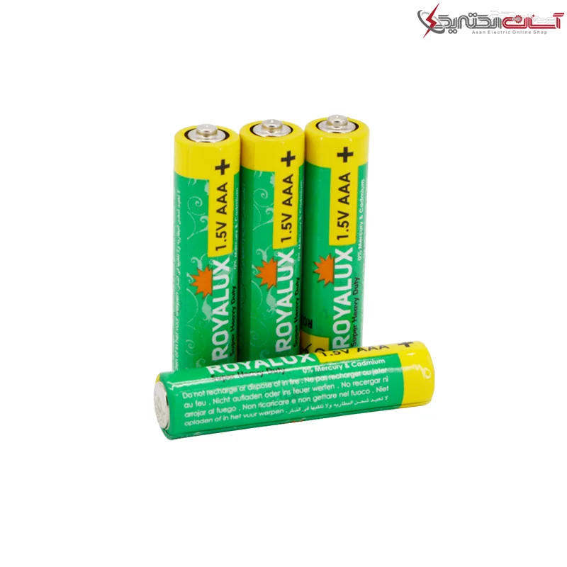 باتری نیم قلمی رویالوکس مدل Super Heavy Duty بسته 4 عددی